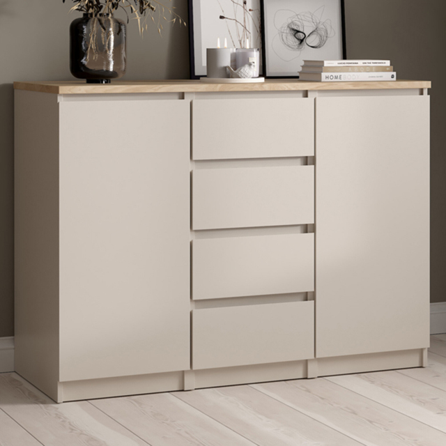 Furniture To Go Naia Cashmere Jackson Hickory 2 Door 4 Drawer Sideboard - image 1