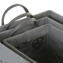 Premier Housewares Lida Grey Rectangular Storage Basket 3 Pack - thumbnail 4