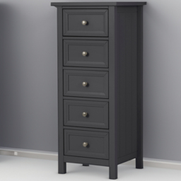 Julian Bowen Maine 5 Drawer Anthracite Tall Chest of Drawers - thumbnail 1