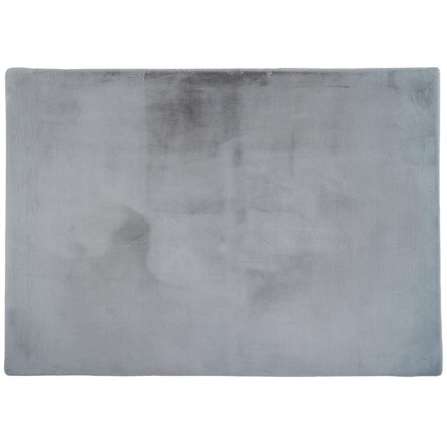 Deluxe Rabbit Faux Fur Silver Rug 120 x 170cm - image 1