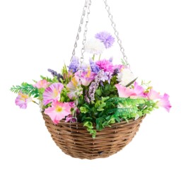Meadow Hanging Artificial Flower Basket - thumbnail 2