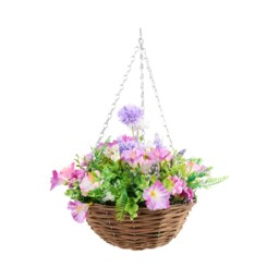 Meadow Hanging Artificial Flower Basket - thumbnail 4
