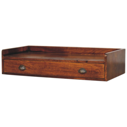 Artisan Furniture Belmont Brown Single Drawer Single Shelf Solid Wood Wall-Mounted Console Table - thumbnail 3