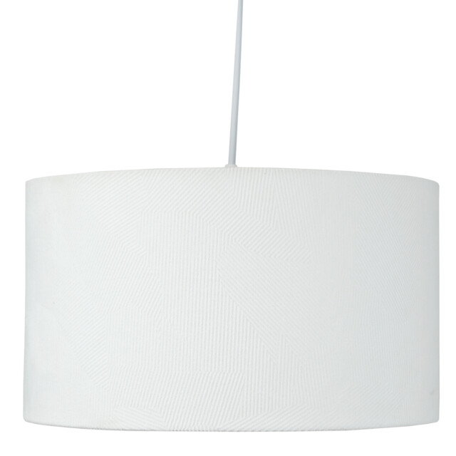 Geometric Drum Shade - White / 20cm / 300g - image 1