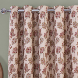 Regency Floral Jacquard Curtain Pink 229cm - thumbnail 3