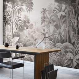 Origin Murals Jungle Trees Black Wall Mural