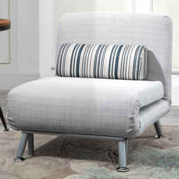 Portland Single Seater Grey Foldable Sofa Bed - thumbnail 1