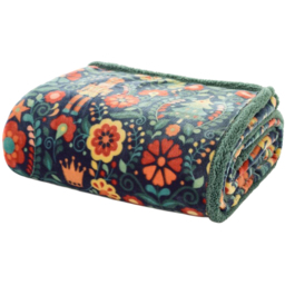 Deyongs Folkloric Nutcracker Navy Christmas Throw 130 x 170cm - thumbnail 1