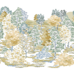 Laura Ashley Bernwood Ochre Yellow Mural - thumbnail 2