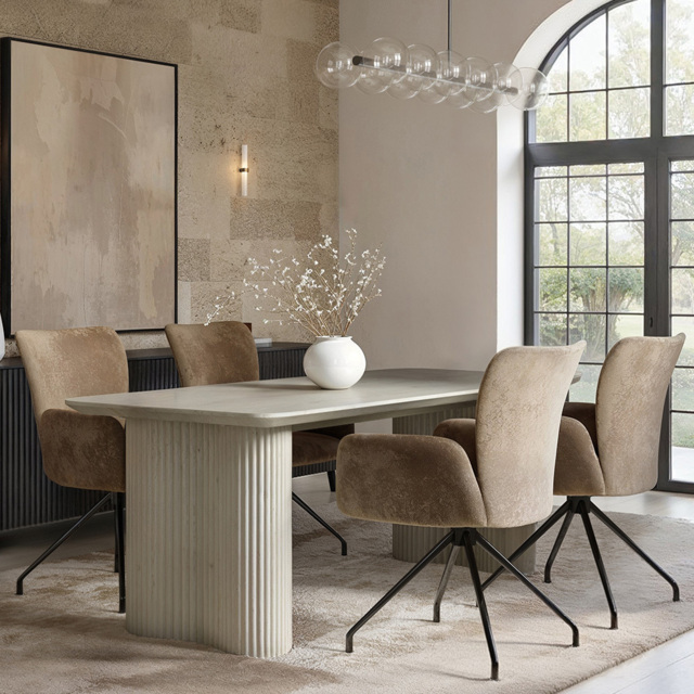 SOLACE+CO Zoya Kora Mocha Brown 4 Seater Dining Set - image 1