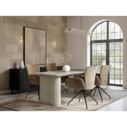 SOLACE+CO Zoya Kora Mocha Brown 4 Seater Dining Set - thumbnail 4