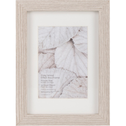 The Port. Co Gallery Grey Wood Effect 5 x 3.5 inch Box Photo Frame
