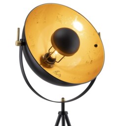 Kennedy Black & Gold Floor Lamp - thumbnail 3