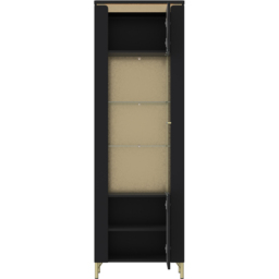 Furniture To Go Genoa Vitrin Single Door Black Cabinet - thumbnail 3