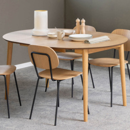 Florence Montreux 5 Seater Round Dining Table Oak