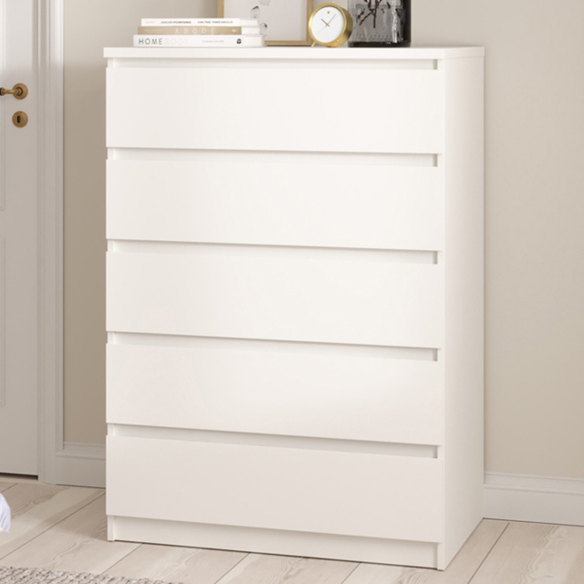 Florence Naia 5 Drawer White Chest of Drawers - image 1