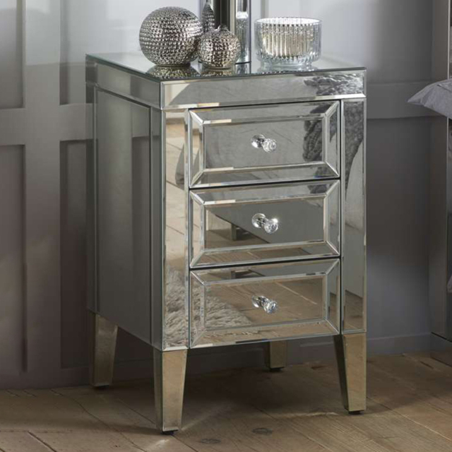 Birlea Valencia 3 Drawer Bedside Table - image 1