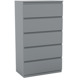 Vida Designs Denver Grey 5 Drawer Chest of Drawers - thumbnail 2