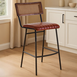 Premier Housewares Buffalo Tan Leather Bar Chair
