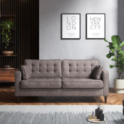 Milo Enjoy Pewter 3 Seater Sofa - thumbnail 3