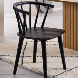 Florence Ida Set of 2 Black Dining Chair