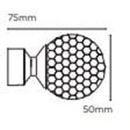 New Edge Blinds Antique Brass Fixed Length Eyelet Metal Curtain Pole Set with Bella Finial 240cm - thumbnail 4