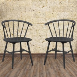 Julian Bowen Modena Black Dining Chairs Set of 2