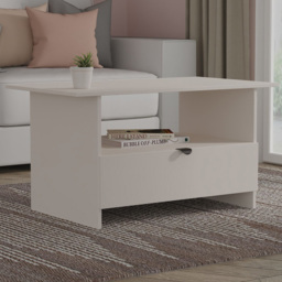 Crowndale Bora Single Drawer Single Shelf Matt Kashmir Coffee Table Ready Assembled - thumbnail 1
