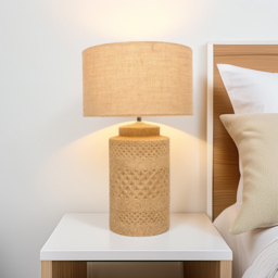 Sand Effect Table Lamp Brown - thumbnail 2