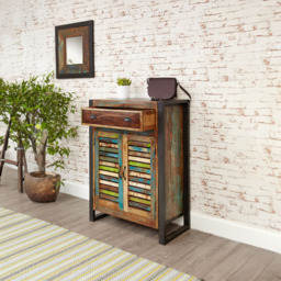 Baumhaus Urban Chic 2 Door Single Drawer Shoe Cabinet - thumbnail 4