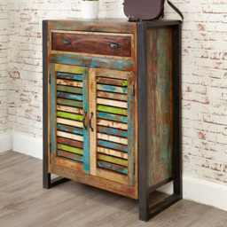 Baumhaus Urban Chic 2 Door Single Drawer Shoe Cabinet