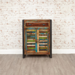 Baumhaus Urban Chic 2 Door Single Drawer Shoe Cabinet - thumbnail 2