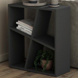 GFW Birtley 4 Shelf Black Bookcase