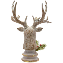 The Seasonal Gift Co. Stag Head Wood Effect Christmas Decoration - thumbnail 3