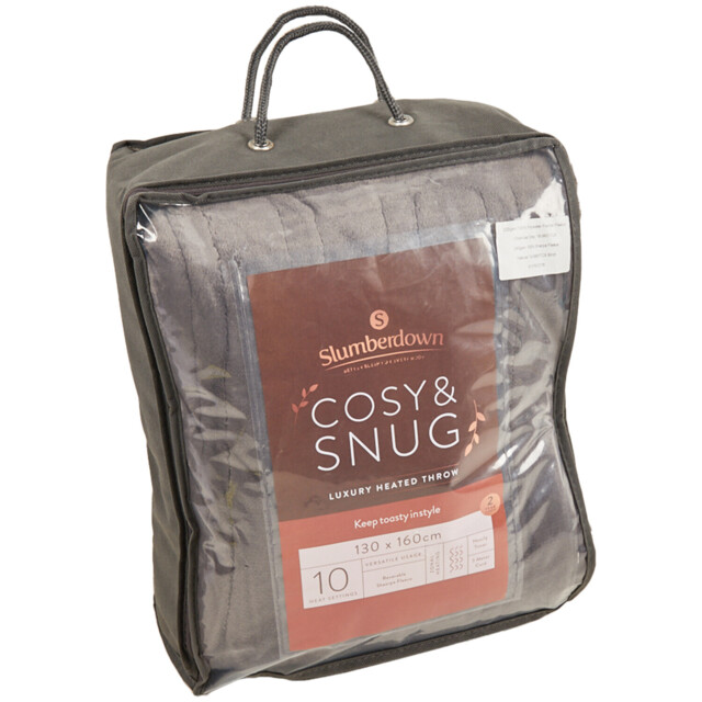 Slumberdown Heated Throw - Beige - image 1