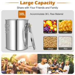 Costway Stainless Steel Water Alcohol Distiller with Build in Thermometer 38L - thumbnail 4