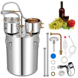 Costway Stainless Steel Water Alcohol Distiller with Build in Thermometer 38L - thumbnail 3