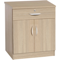 R White Cabinets Brown 2 Door Single Drawer Cupboard - thumbnail 2