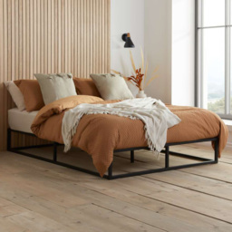 Soho Black King Size Metal Platform Bed Frame - thumbnail 1