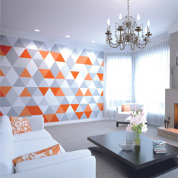 Origin Murals Geometric Orange Wall Mural - thumbnail 3