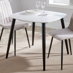 Core Products Aspen 2 Seater Square Dining Table Black and White