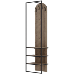 FWStyle Archy Dark Oak Hallway Shoe and Coat Storage Rack - thumbnail 2