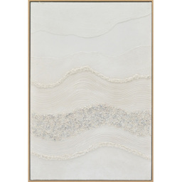 Textured White Abstract Framed Canvas