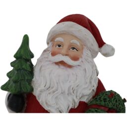 Sleigh Bells Ring Red Santa with Tree Shelf Sitter Christmas Decoration 19.4cm - thumbnail 2