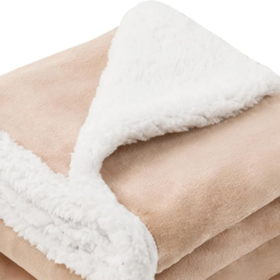 GlamHaus 160 x 130cm Toasted Almond Heated Blanket - thumbnail 2