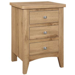 Hampstead 3 Drawer Wooden Bedside Table - thumbnail 2
