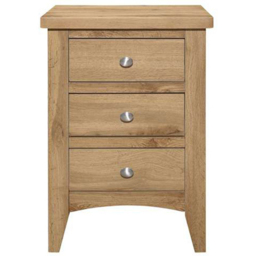 Hampstead 3 Drawer Wooden Bedside Table - thumbnail 3