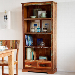 Brooklyn Camea 2 Drawer 4 Shelf Wooden Bookcase