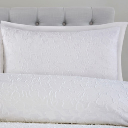 Emilia Jacquard Duvet Set White Superking - thumbnail 3
