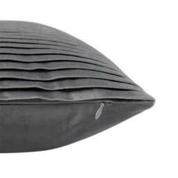 Folded Velvet Cushion - Grey - thumbnail 3
